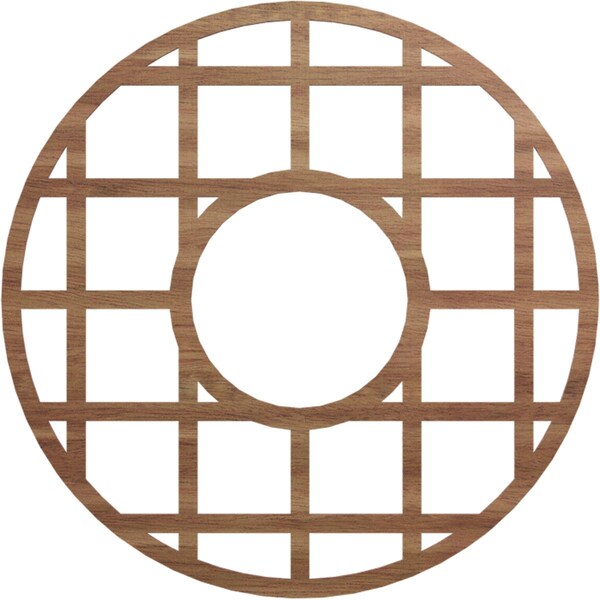 Ekena Millwork O'Neal Wood Fretwork Pierced Ceiling Medallion, Walnut, 34"OD x 12 3/8"ID x 1/4"T CMWP34X34X0250ONWA - main